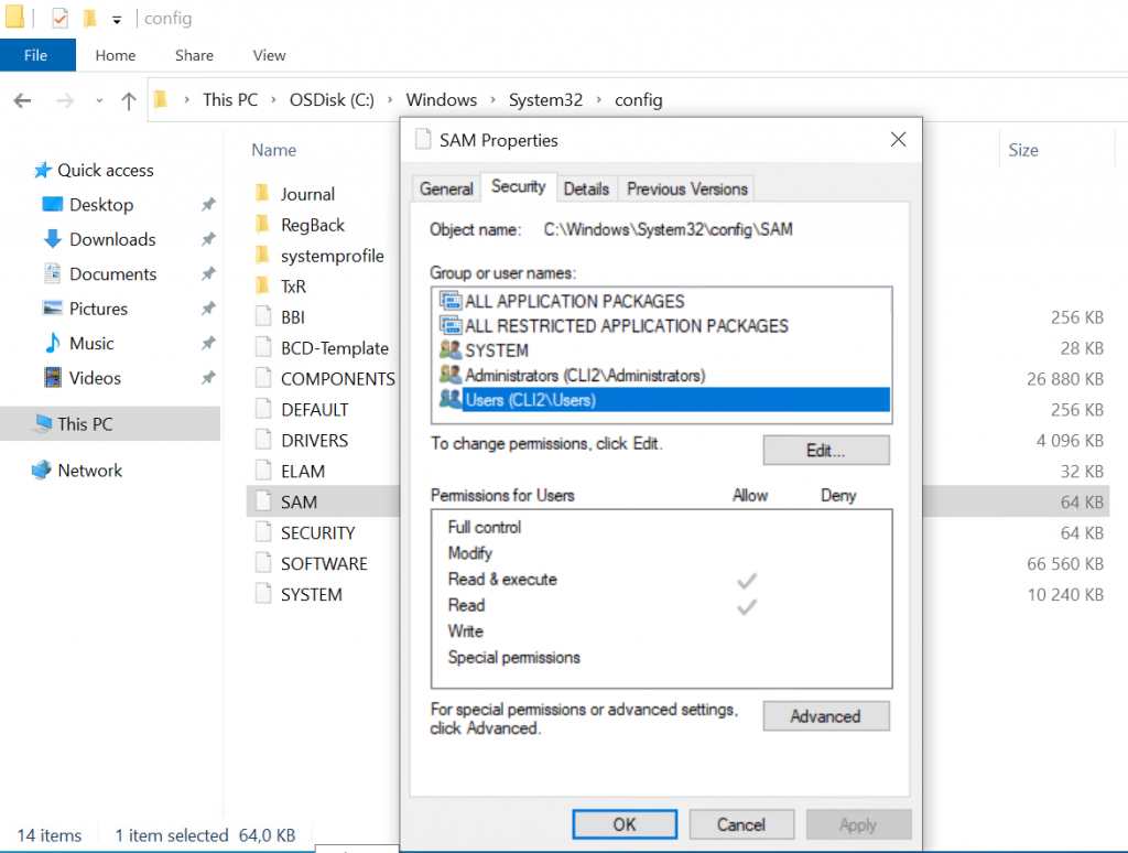CVE-2021-36934 SeriousSAM, elevación de privilegios en Windows 10/11